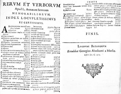 carte veche; Rerum et verborum apud L. Annaeum Senecam