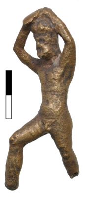 Statuetă din bronz cu reprezentarea eroului mitologic Hercule