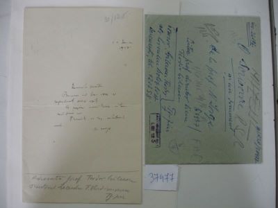 scrisoare -  ; Nicolae Iorga către profesorul Teodor Gilcescu