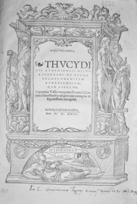 carte veche - Thucidide, autor; Thucydidis atheniensis historiographi de bello peloponnesium