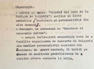 scrisoare - Gheorghe Danailloff; Adresă oficială trimisă compozitorului George Enescu de către profesorul G. Danailloff, președinte al Societății „Prietenii Muzicii din Bulgaria‟, precum și de către secretarul organizației amintite, dr. I. Maléeff, Sofia, 20 februarie 1925