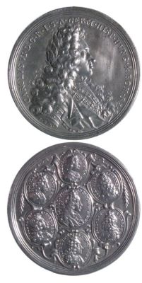 Medalie dedicată alegerii lui Carol VI ca împărat roman