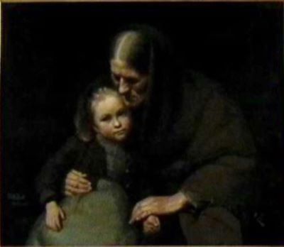pictură de șevalet - Stahi, Constantin Daniel; Bunica și nepoata