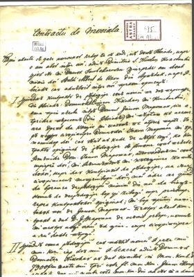 Contract de învoială - Mureșianu Iacob; Iacob Mureșianu (...) îi împrumută lui Beldi Albert de Uzon din Arpătac suma de 7300 fl.