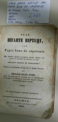 carte veche - Nicolae Velea Tincu, autor; Cele șeapte virtuți sau fapte bune de căpetenie