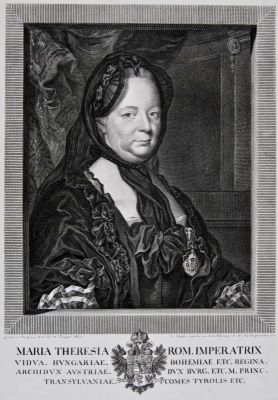 gravură - Schmutzer, Jacob Mathias; (SC.); Ducreux, Joseph; (PX.); Împărăteasa Maria Theresia, văduvă (În registrul inventar: „Maria Theresia”)