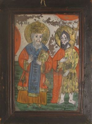 icoană; Sfinții Nicolae și Ioan Botezătorul