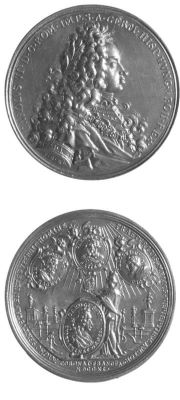 Medalie dedicată încoronării lui Carol VI ca împărat roman