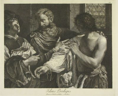 gravură - Cunego, Domenico; (SC.); Barbieri, Giovanni Francesco, numit Guercino; (PX.); Hamilton, Gavin; (EX.); Filius Prodigus; (Fiul risipitor)