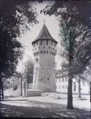 clișeu - Emil Fischer; Turnul Dulgherilor de pe str. Cetății din Sibiu