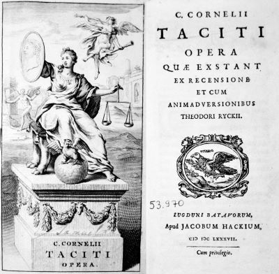 carte veche - Publius Cornelius Tacitus - autor; C. Cornelii Taciti Opera quae existant [...]