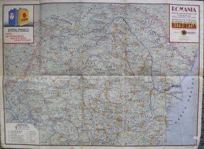 hartă - Cartograf M.D. Moldoveanu; România - Harta fizică, administrativă, turistică
