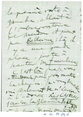 Enescu, George; Scrisoare adresată de George Enescu lui Edmond Fleg
