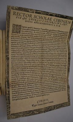 carte veche - Deidrich, Georg; [Programma ad discipulos] Rector scholae Cibiniensis m. Georgius Deidricius  …
