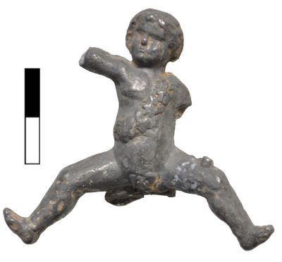 Statuetă din plumb cu reprezentarea zeului Eros/Amor