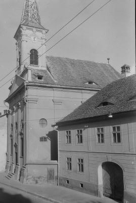 clișeu - Emil Fischer; Biserica Reformată de pe str. Mitropoliei din Sibiu