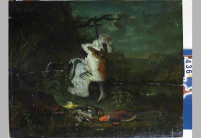 Pictură de șevalet - Govaerts, Johan Baptist (în Reg. Inv. Govaerts, Johann Baptist); Vânat la malul apei (în Reg. Inv.: Vânat la apă). Pandant: Vânat cu corn de vânătoare