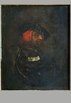 Pictură de șevalet - Vois, Ary de (în Reg. Inv.: De Vos, Adriaen); Țăran cu scufie roșie. Pandant: Țăran cu pălărie brună