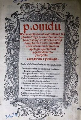 Carte veche - Publius Ovidius Naso, autor; P. Ovidii Metamorphosis