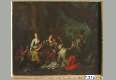 Pictură de șevalet - Vierpeyl, Jan Carel; Petrecere (pandant: Petrecere cu dans)