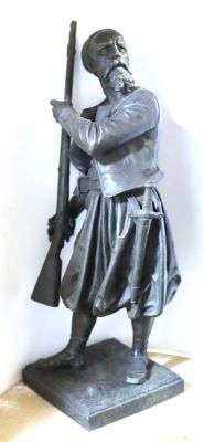 Sculptură mică - Poitevin, Auguste; Luptător turc din Crimeea, 1855