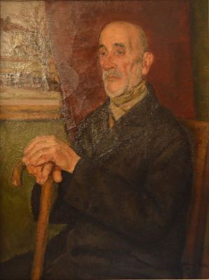 pictură de șevalet - Moscu, Adina Paula; Portret (Timpanistul Filarmonicii, Ion Botez)