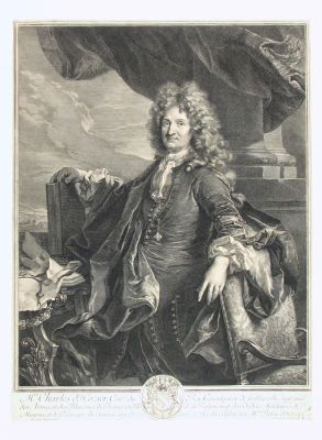gravură - Edelinck, Gerard; (SC.); Rigaud, Hyacinthe (PX.); Mre. Charles d'Hozier