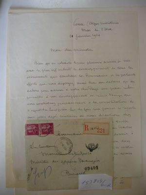 scrisoare -  ; J. C. Blondel către Nicolae Titulescu