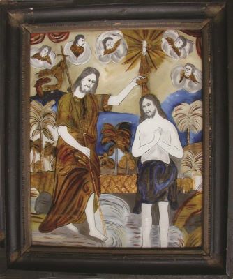 icoană - Prodan, Maria (?); Botezul lui Iisus