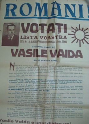 document; Votați Vasile Vaida, fiu al acestui județ-candidat al BND
