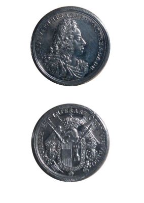 Medalie dedicată încoronării lui Carol VI ca rege și împărat roman
