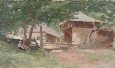 Pictură de șevalet - Grigorescu, Nicolae; Uliță de sat