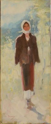 Pictură de șevalet - Grigorescu, Nicolae; Țărancă în picioare