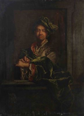 pictură de șevalet - anonim; Autoportretul pictorului Hyacinthe Rigaud