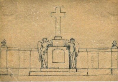 Desen - Storck, Frederic; Schiță: Monument funerar