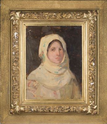 Pictură de șevalet - Grigorescu, Nicolae; Portret de țărancă