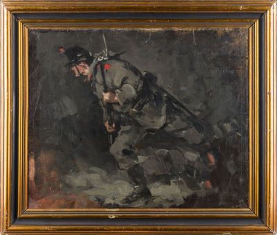 Pictură de șevalet - Grigorescu, Nicolae; Studiu pentru atacul de la Smârdan