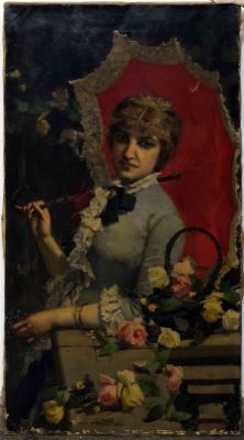 pictură de șevalet - Ripari, Virgilio; Portret de femeie (Ana Capitanovici)