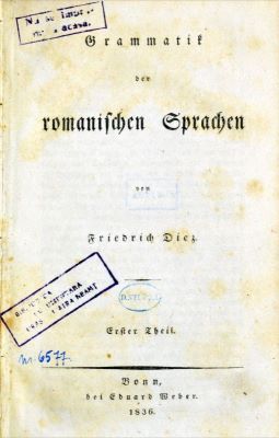 Carte veche - von Friedrich Diez; Grammatik der romanischen sprachen