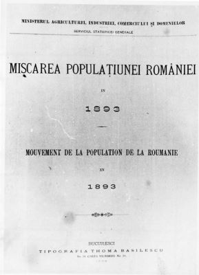 carte - Ministerul Agriculturii Industriei, Comerțului și Domeniilor; Mișcarea populației României în 1893
