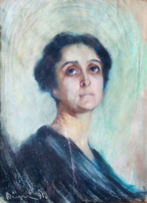 pictură de șevalet - Băeșu, Aurel; Portretul Doamnei Elena Motaș