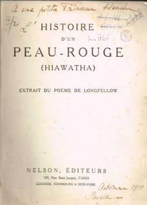 carte veche - Henry Longfellow; Histoire d'un Peau-Rouge (Hiawata)