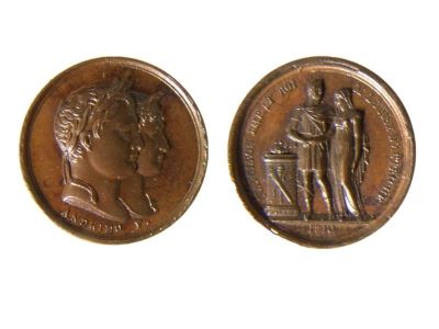 Medalie dedicată căsătoriei lui Napoleon cu Maria Luisa