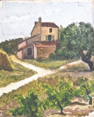 tablou - Pallady, Theodor; Peisaj cu casă-Franța (O casă)
