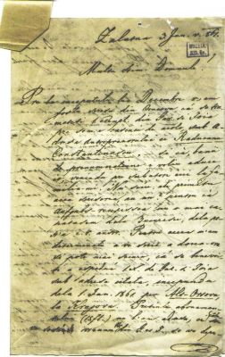 scrisoare - Mihali Mihălescu Simeon; Mihali Mihălescu Simeon către Iacob Mureșianu