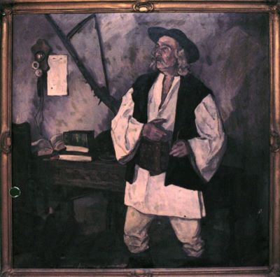 pictură de șevalet - Theodorescu-Sion, Ion; Ion Petrescu în Borza din „Domnul notar” de Octavian Goga