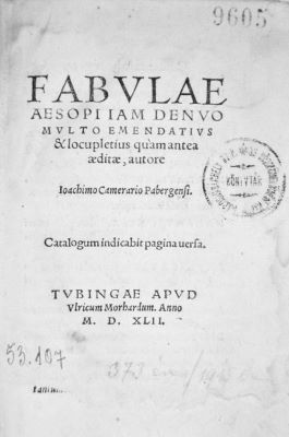 carte veche - Aesop, autor; Fabulae Aesopi iam denuo multo emendatius