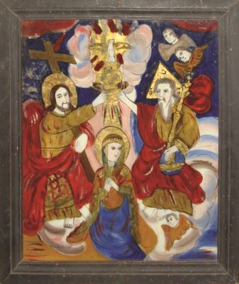 icoană - Prodan, Maria (?); Încoronarea Fecioarei