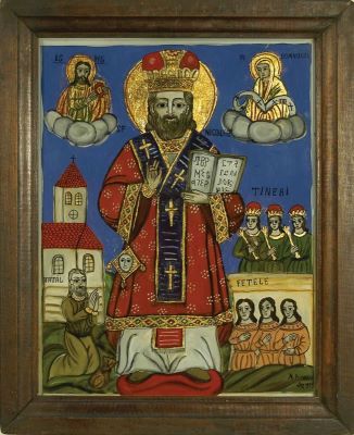 icoană - Deac Poenariu, Maria; Sf. Nicolae
