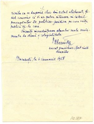 scrisoare -  ; Valer Pop către Constantin Paraschivescu-Bălăceanu.